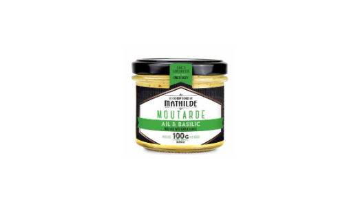 Moutarde ail basilic 100 gr